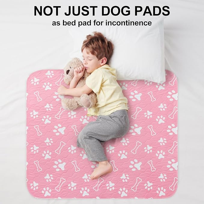 BEAUTYZOO 8 Pack Washable Pee Pads for Dogs, Reusable Puppy Pads for Potty Training, Waterproof Super Absorbent Wee Wee Pads for Dogs Non-Slip, Pet Whelping Mats Playpen Dog Crate Floors, 18'' x 24"