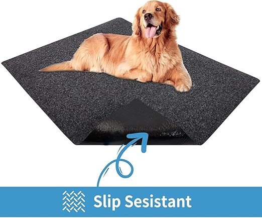 NYFITY Dog Playpen Mat Pads, Puppy Pads for Dogs Training, Whelping, Housebreaking, Incontinence, Kennel, Reusable, Absorbent, Waterproof, Non-Slip, Washable, 34" x 52", Black