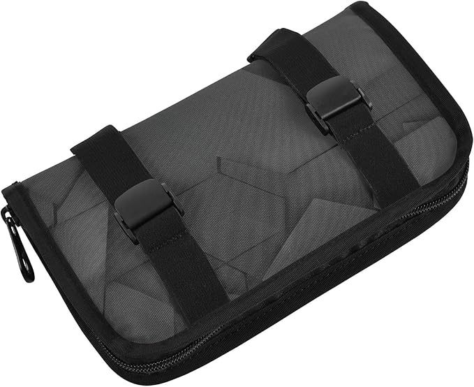 Car Tissue Holder Car Napkin Holder Car Tissue Box Dispenser Storage Case Sun Visor Mask Holder with Adjustable Straps Reusable Refillable Black Geometric Polygon