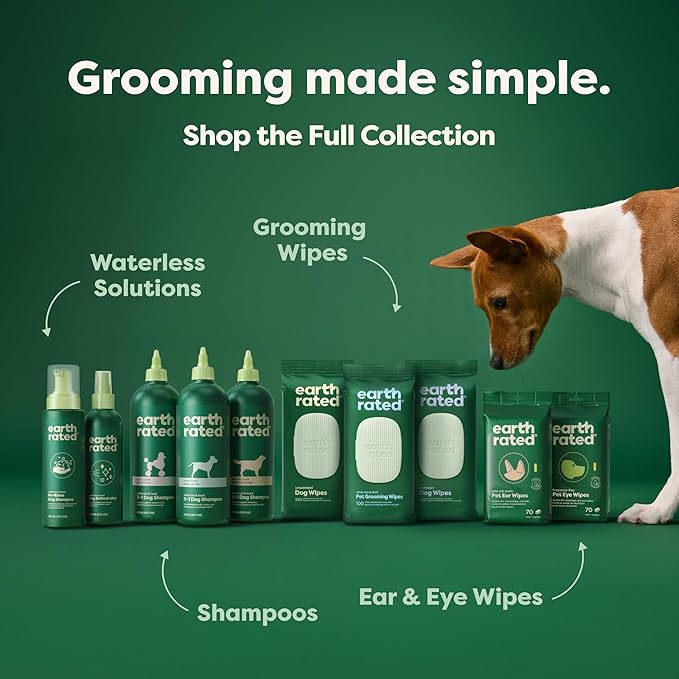 Earth Rated Hypoallergenic 3-in-1 Soothe Dog & Puppy Shampoo & Conditioner, Deodorize 98.5% Natural, 16 oz