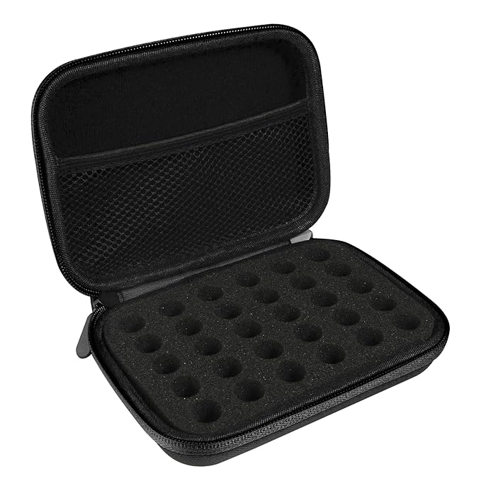 Essential Oil Storage Holder Organizer Carrying Case, Essential Oils Box Holds 30 Bottles 1ml- 3ml Bottle Travel Storage Organizer Bag for doTERRA & Young Living (Box Only)