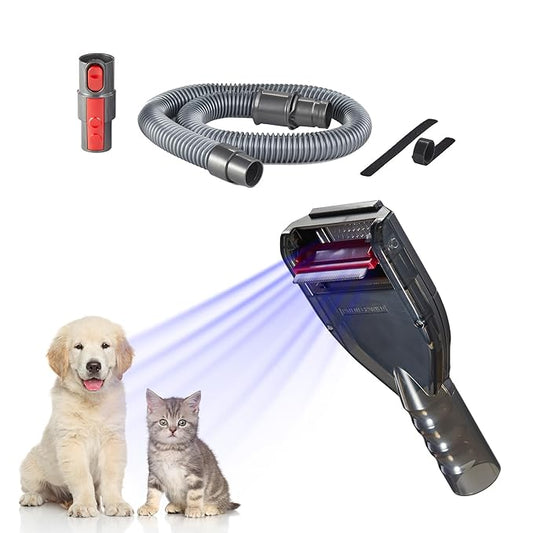 Brush Hair Deshedding Tool for Dogs&Cats Professional Shedding Fur Remover Comb as Vacuum Cleaner Attachment Kit for Dyson V15 V12 V11 V10 V8 V7 V6