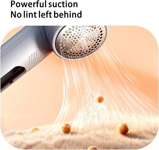 Fabric Shaver, Electric Lint Remover Rechargeable with 2 Replaceable Blades, 3 Speeds, Digital LED Display to Remove Pilling for Clothes, Furniture, Sweater, Couch, Blanket (White)