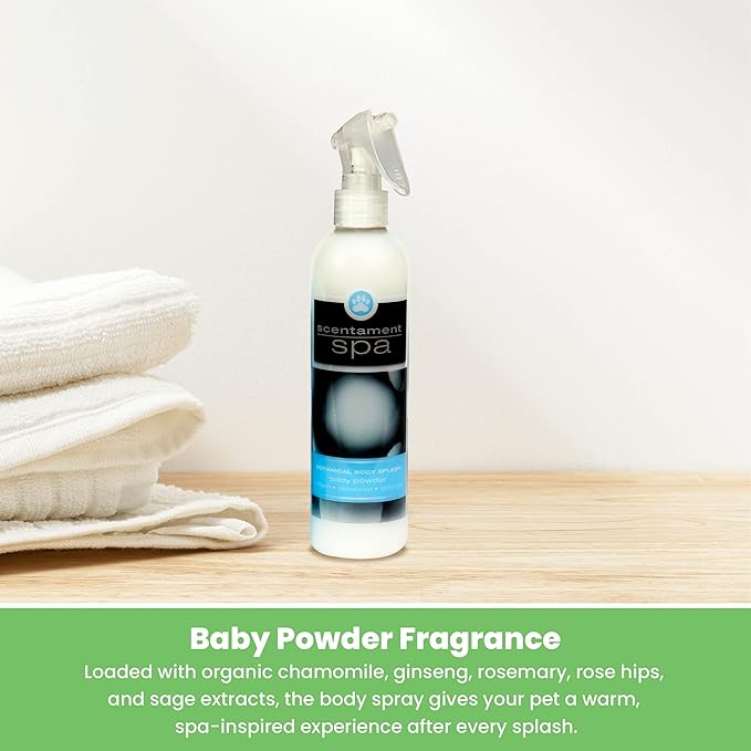 Best Shot Scentament Spa Botanical Body Splash, Baby Powder, 8 oz