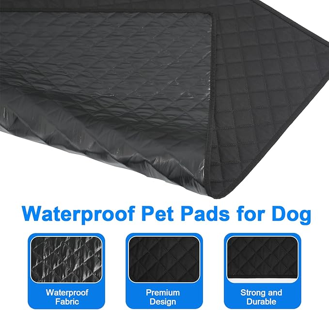Washable Pee Pads for Dogs 34"x36" Reusable Puppy Pad Pet Training Pads, Waterproof Mat Non-Slip, Dog Pee Pad Whelping Pads Dog Mat-Playpen,Crate,Sofo,Car,Potty,Bed