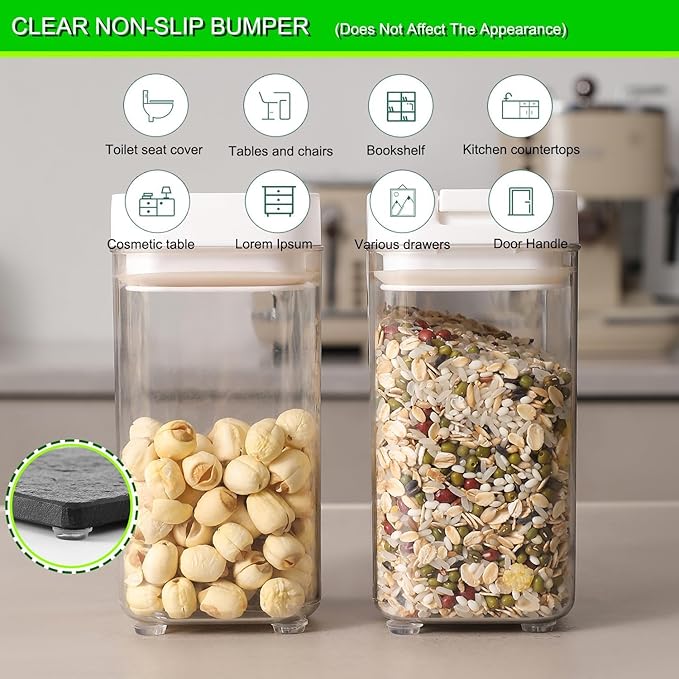 Cabinet Bumpers Soft Self-Adhesive Clear Rubber Bumper- Cabinet Door Dots Clear Stoppers Furniture Noise Reducing Silicone Rubber Pads Extremely Durable(224Pcs)