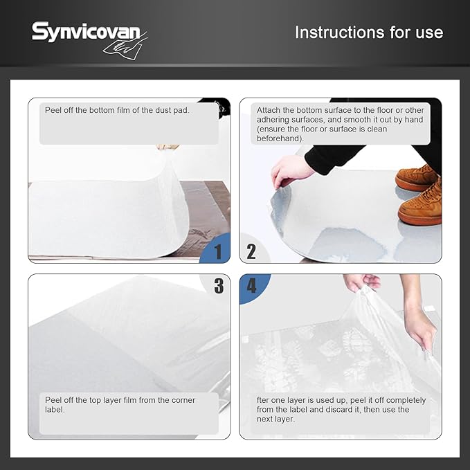 26" x 45" White Sticky Mat Tacky Pads Adhesive Floor Mat (5 Packs,150 Sheets,30 Sheets/Pack for Cleanroom Laboratory Hospital Construction Pets Home Indoor Gymnasium and Workshop
