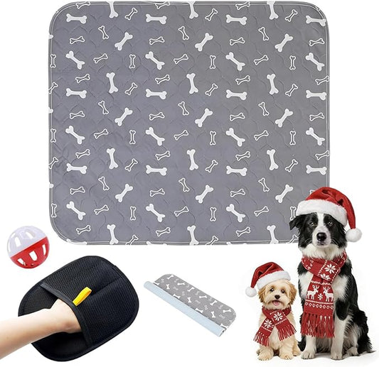 Puppy Pads with Pheromones, Washable Puppy Pee Pads for Dogs Reusable Puppy Pads for Dogs and Cats(with Pet Hair Removal Gloves)