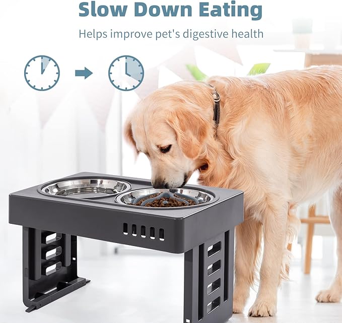 Jaoul Slow Feeder Dog Bowls Insert, Puzzle Slow Feeder Insert with 30 Octopus Suction Cups for Small Medium Large Size Dog Food Bowl (4.72 inch, Grey)