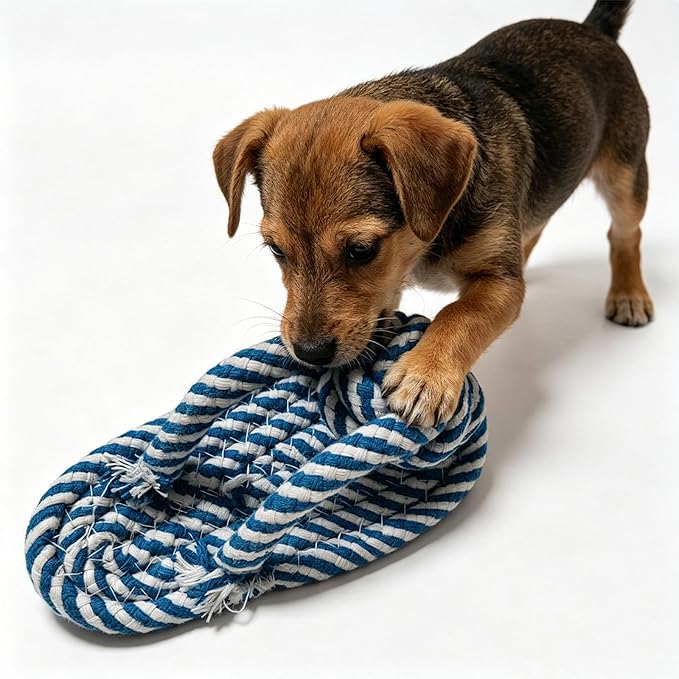 Dog Toys Puppy Teething Chew Toys,Dog Chew Toys Rope Toys,Cat Chew Toys,Safe Braided Rabbit Toys Healthy Gift (Slippers)