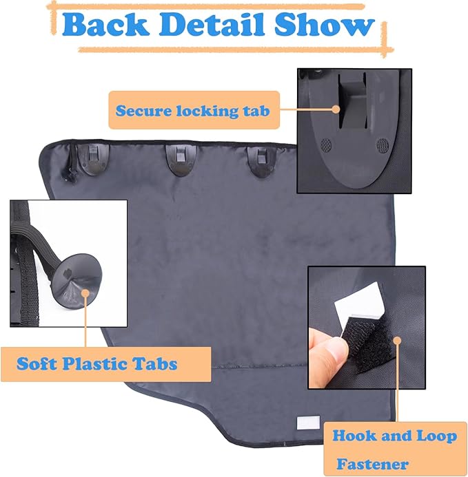 majowir 2PCS Car Door Protector - Anti Pet Scratch Vehicle Door Covers Big & Thick Waterproof Guard Truck Interior Panel Safe SUV Universal Grey