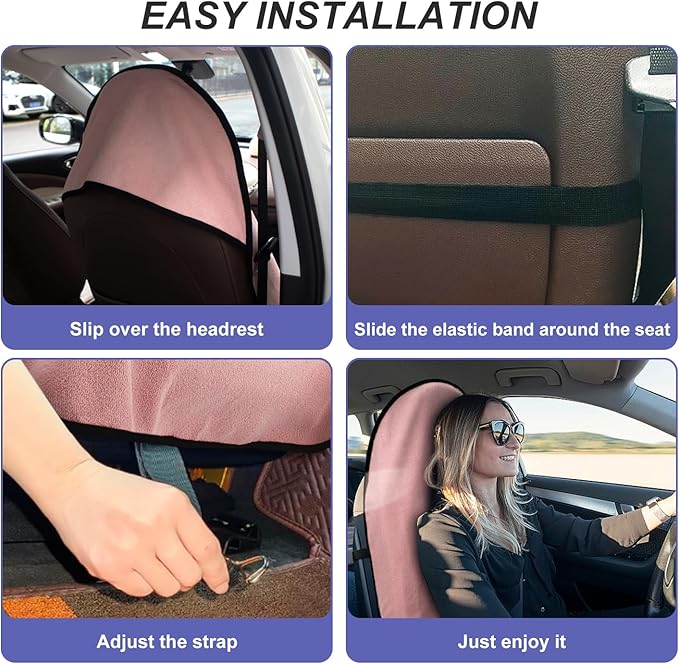 Waterproof Sweating Car Seat Cover for Post Gym Workout, Running, Swimming, Beach and Hiking, Universal Fit Non-Slip Bucket Seat Protector for Cars SUV Trucks, Machine Washable (Pink)