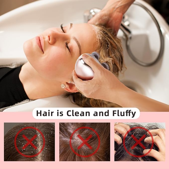 cotsoco Electric Pet Cat Massager for Cats and Dogs Care with 8 Massage Heads, Handheld Cordless Head Scratcher Scalp Massager for Hair Growth, Deep Clean and Stress Relax, Gifts for Women, Men,Pets