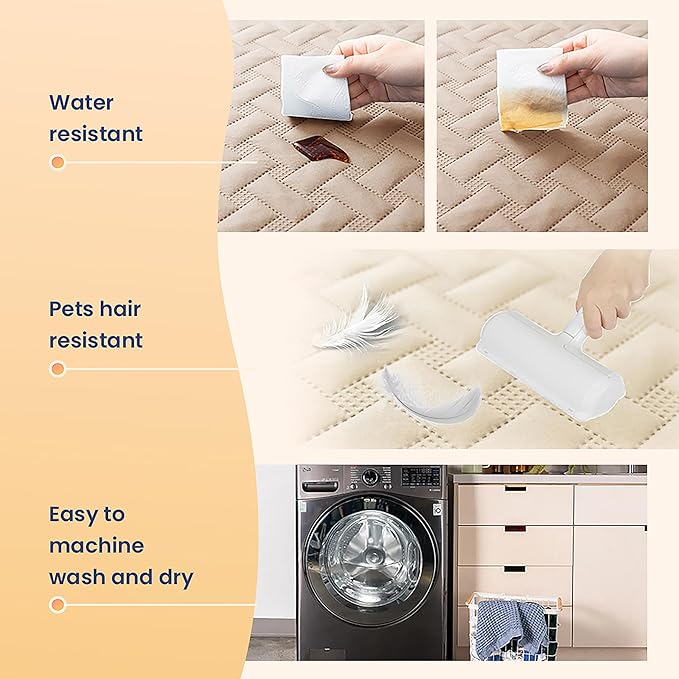 gogobunny 100% Double Sided Waterproof Dog Blanket Soft Pet Bed Cover Reversible Protect Furniture Couch Sofa Car for Puppy Cat Kids (Dark Beige/Light Beige, 40x50 Inch (Pack of 1))