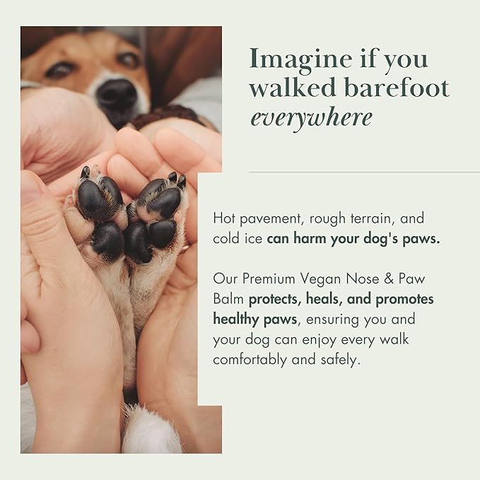 Nina Woof All-Natural Dog Paw & Nose Balm – Vegan Dog Grooming Supplies | Dog Paw Moisturizer & Nose Butter for Dogs | Safe Snout Soother for Dry Nose & Cracked Paws