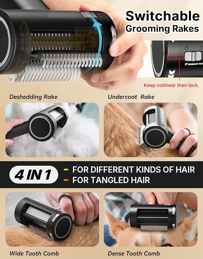 5-in-1 Cat Hair Brush & Gromming Rakes, Cat Steam Comb for Long or Short Haired Indoor Cats, Dog Hair Spritz Comb for Deshedding and Untangling, Pet Brush for Dog Kitten Rabbit Massage
