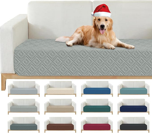 2026 Waterproof Sofa Dog Blanket (30"x53") Comfy Loveseat Couch Mat for Pets with Anti-Slip Back, Universal Incontinence Lightweight Liner Pad for Furniture Car Picnic etc Durable Washable, Light Grey