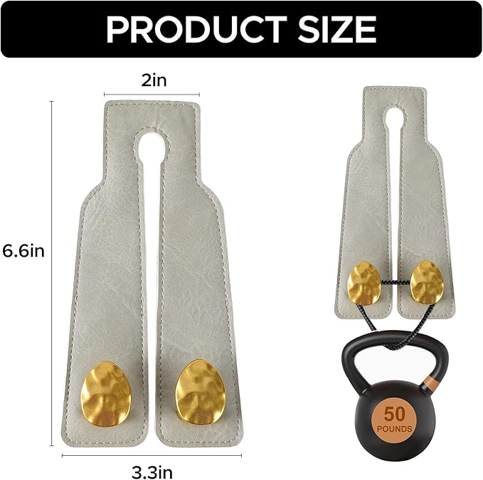 2PCS Leather Car Seat Hooks for Headrest, Vehicle Hanger Storage Organizer Universal for Handbag Purse, Car Accessories Gift (Grey-Gold)