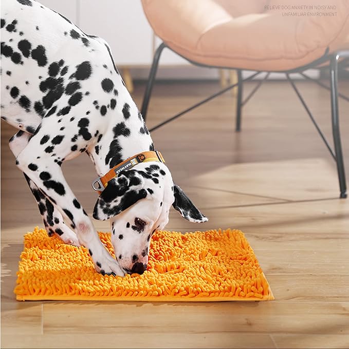 FAN WU Dog Car Seat Cover with Sniffle Mat – Anxiety Relief & Waterproof Protection for Dogs, Travel Hammock with Safety Belt & Removable Sniffing Pad (for Large Dogs)