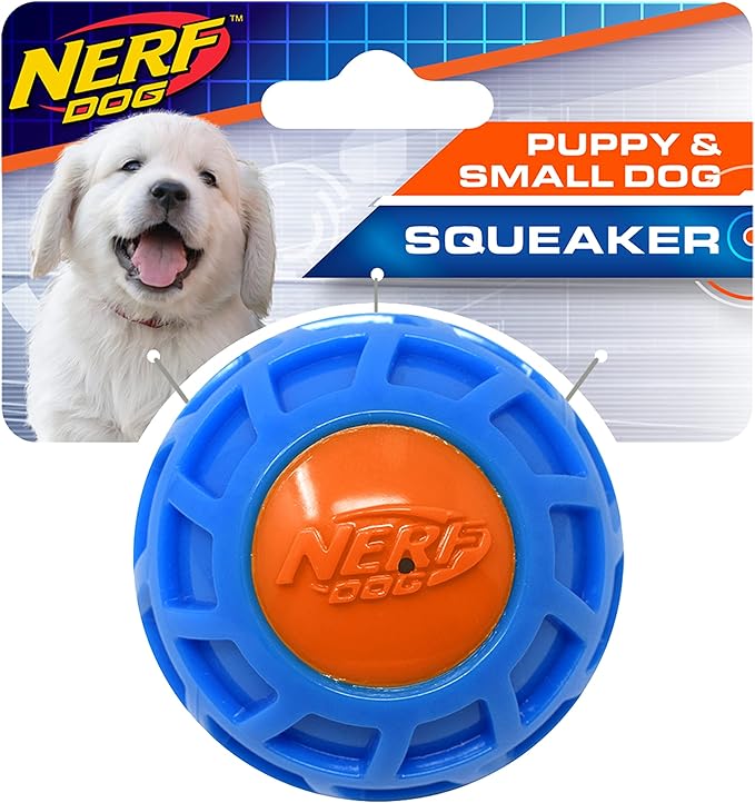 2.5in TPR EXO Squeak Ball - Blue/Orange