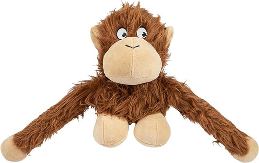 Best Pet Supplies Interactive Squeaky Dog Chew Toy, Ideal Dog Toys for Chewers, Small, Medium & Large Dogs, and Fetch Lovers - O-Hug-Atan (Brown), Large