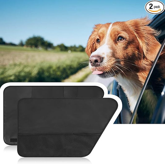 2PCS Car Door Protector for Dogs,Waterproof, Anti-Scratch, with Mesh Pockets for Snacks & Toys，Vehicle Door Protectors for Cars, Trucks, SUVs