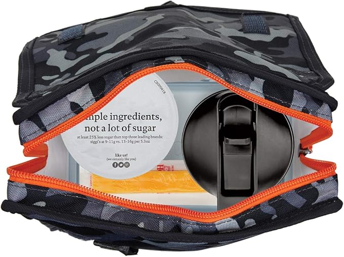 PackIt® Freezable Lunch Bag, Charcoal Camo, Built with EcoFreeze® Technology, Foldable, Reusable, Zip and Velcro Closure with Buckle Handle, Designed for Work Lunch and Fresh Lunch On the Go