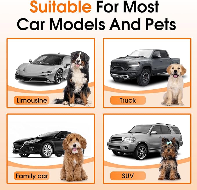 NECKORY Front Dog Seat Cover, Waterproof Car Seat Covers for Dogs Nonslip Scratch-Proof Dog Seat Cover Front Seat Cover for SUV, Trucks & Cars - S, Black
