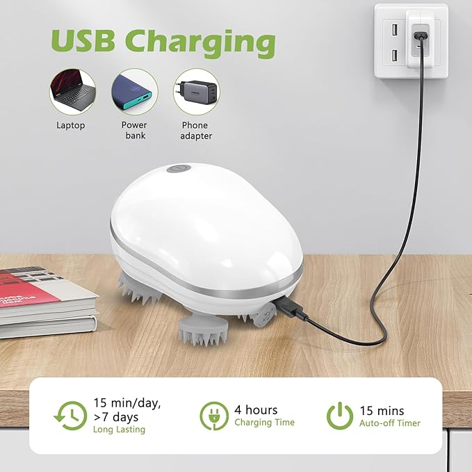 KeeKit Pet Massager for Dogs & Cats, Waterproof Handheld Massage Tool with 3 Speed Modes, Soothing Head & Body Massage, IPX7 Washable, USB-C Rechargeable, for Relieve Stress & Soothe Nerves