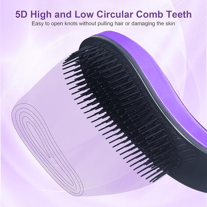 Small Dog Brush - Puppy Hair Brush- Grooming Tool for Teddy, Yorkies, Maltese, Shih Tzu, Chihuahua (Purple)