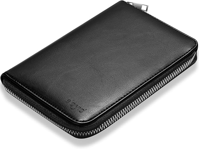 Passport Wallet, Passport Holder for Travel Family, Ultra Large Storage up to 3 Pockets. RFID Passport Cover Case with Zipper Closure