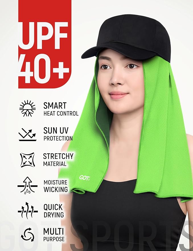 GOT Sports Cooling Towel (40"x12") – Chilly Towel for Neck & Face Wraps - Cooling Rag for Hiking, Gym, Yoga & Workouts