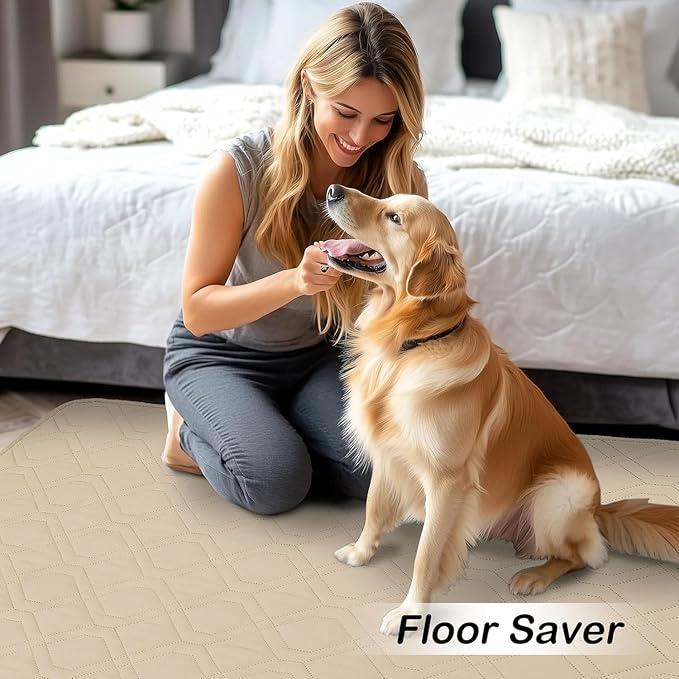 hyha Waterproof Dog Bed Blanket, Soft Pet Blankets, Waterproof Couch Cover for Dogs, Reversible Sofa Covers Washable for Furniture (40x90 Inch, Taupe/Beige)
