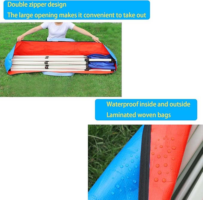 Heavy Duty Beach Umbrella Tents Storage Bag - Waterproof, Scratch-Resistant, Multi-Scene Blue Multi-Functional Outdoor Tent Bag (Large Blue Umbrella Bag)