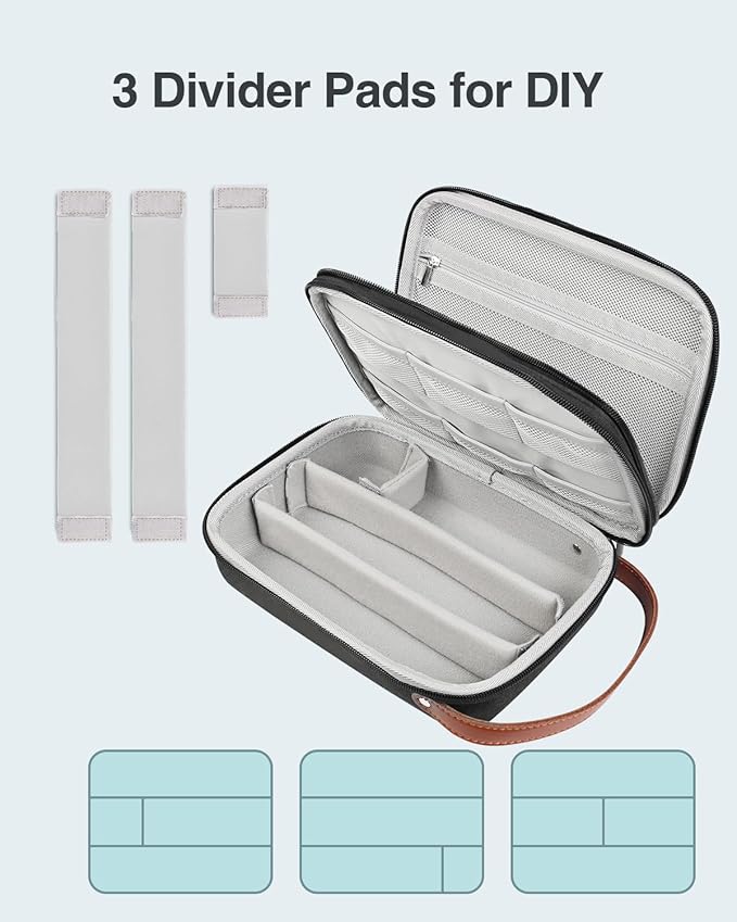 Luxtude Hair Clipper Case Travel, Portable Barber Cases, Hard Barbers Bags for Clippers and Supplies, Sturdy Trimmer Bag, Barbers Accessories for Wahl 5Star/Hatteker/Oneisal/Andis Grooming (Case Only)