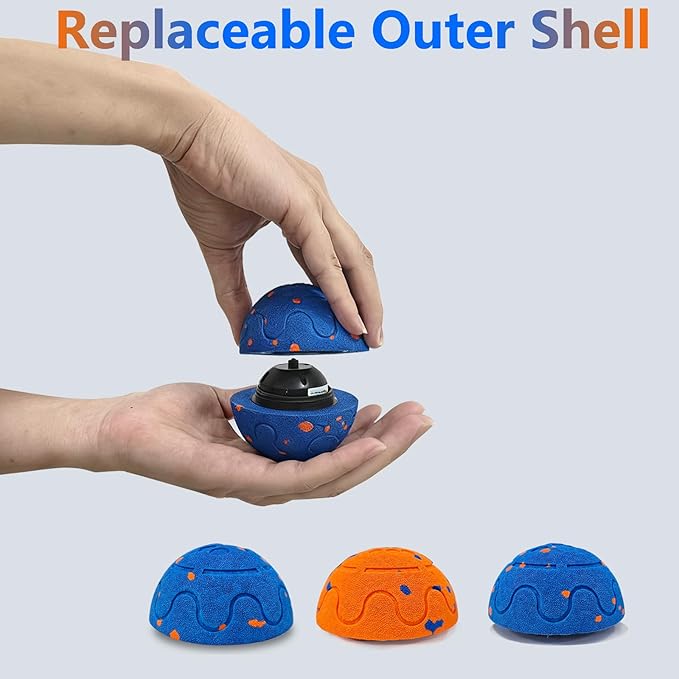Huimpet Interactive Dog Ball, Automatic Moving, Bouncing Chew Toys, Wicked Balls with 3 Modes, E-TPU Vibrating Dog Ball for Medium and Large Dogs, IP54 Waterproof, Birthday Gifts for Dogs(Blue)