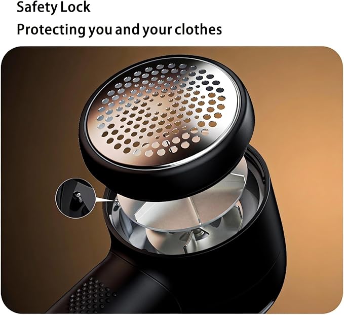 Fabric Shaver, Electric Lint Remover Rechargeable with 2 Replaceable Blades, 3 Speeds, Digital LED Display to Remove Pilling for Clothes, Furniture, Sweater, Couch, Blanket (Black)