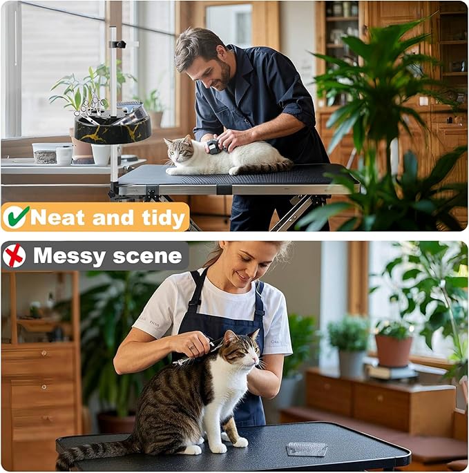 Compact Beauty Tool Organizer for Grooming Arm - Adjustable and Rotatable Scissor and Brush Holder