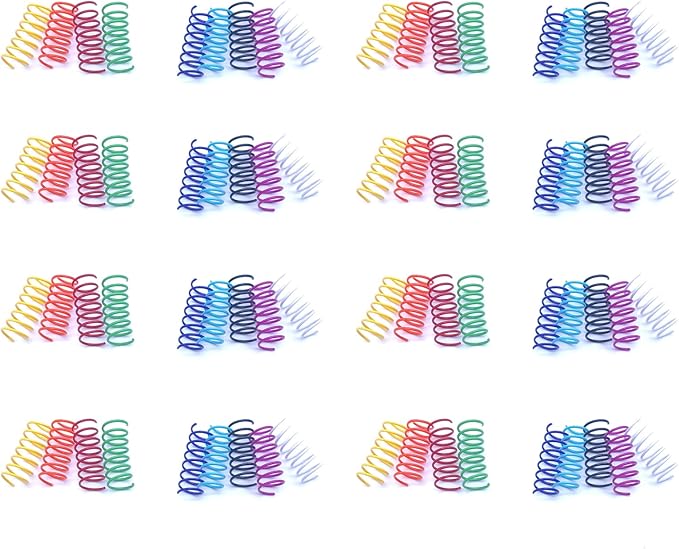 9 Colors Cat Spring Toy, Colorful Springs Self-Play Cat Toys for Indoor Cats,Interactive Cat Toy, Cat Kittens Spiral Coil Springs for Swatting,Biting,Hunting,Pouncing 18PCS