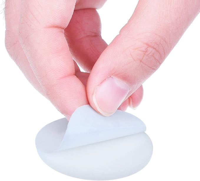 Outus 20 Pieces Door knob Wall Protectors Wall Guards Stoppers Door Handle Bumper Self Adhesive Round Rubber Stop, White