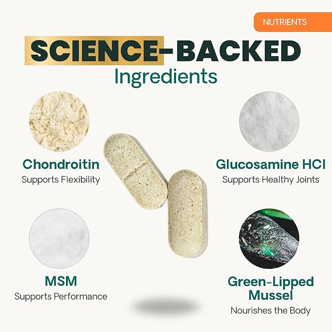 VetriScience Ultimate Strength Hip & Joint Supplement for Dogs, GlycoFlex Plus – MSM, Chondroitin & Green-Lipped Mussel Chews for Mobility, Flexibility, Comfort & Support, Chicken Flavor, 120 Cnt