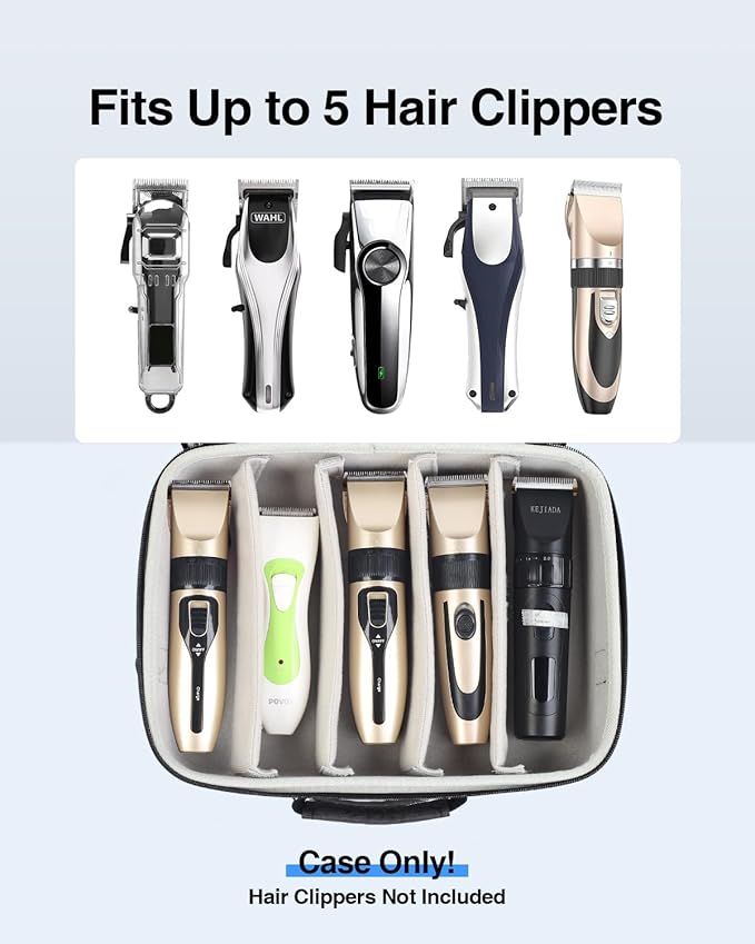 Luxtude Large Barber Case, Barber Bags for Clippers and Supplies, Large Hair Clipper Case for Travel, Clipper and Trimmer Cases, Barbers Accessories for Wahl 5Star/Hatteker/Oneisal/Andis Grooming