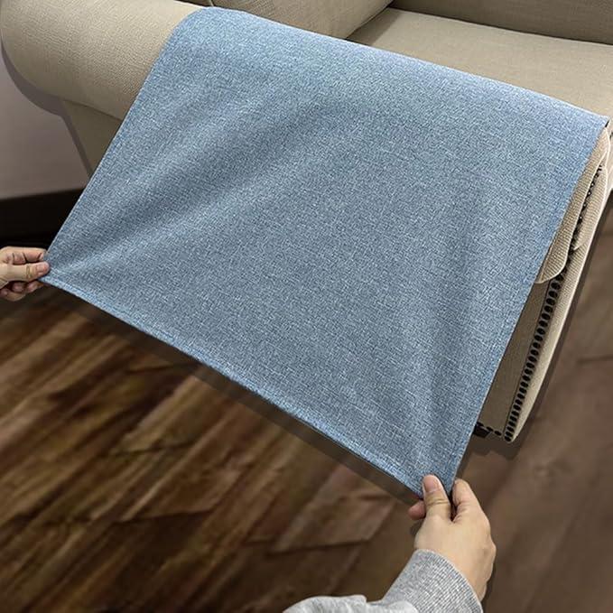 NOYOURS Couch Arm Covers, Anti-Slip Sofa Armrest Cover for Recliner, 2pc Washable Sofa Arm Covers, Dogs Cats Pet Scratch Proof Couch Arm Protectors, Light Blue, 20x24inch