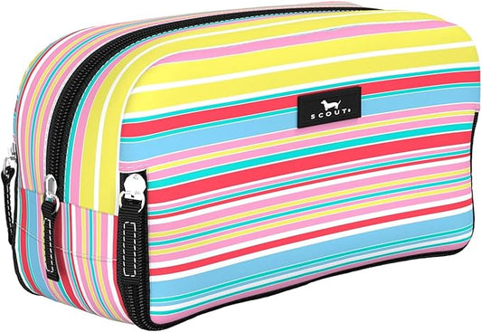 SCOUT 3-Way Bag - Travel Makeup Pouch and Toiletry Bag for Women with Three Zipper Compartments - Stands Upright, Wipes Clean