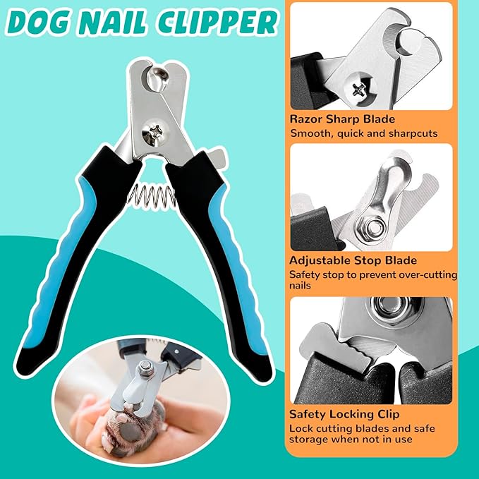 Dog Grooming Kit, Dog Grooming Supplies, Dog Grooming Hammock, Dog Grooming Harness, Dog Nail Clippers, Dog Nail Grinder, Hooks, Dog Hammock Kit for Nail Trimming/Hair Trimming(Coffee, S)