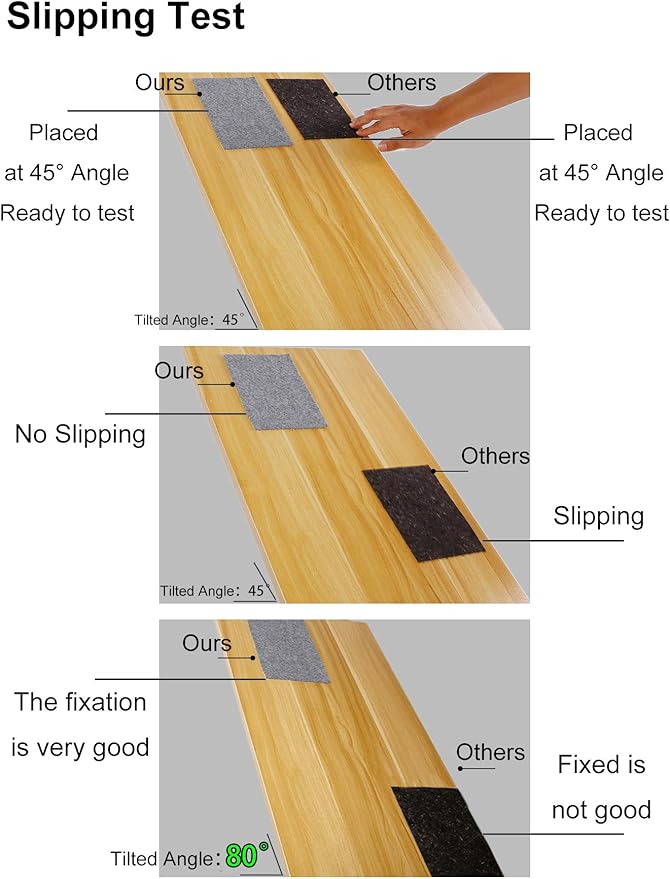 Non Slip Rug Pad Grippers - Round 4x4 Ft, 1/8" Thick, (Felt + Rubber) Double Layers Area Carpet Mat Tap, Provides Protection and Cushioning for Hardwood or Tile Floors