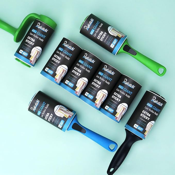 4.6 inch Giant Roller Refill for Evercare All-Purpose Giant Lint Rollers and T Handle Lint Roller 90 Sheets Each Refill, 4 Pack, 360 Sheets Total