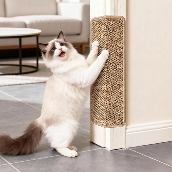 Door Protector from Cat Scratching 19.6" x 7.8" Cat Wall Corner Scratcher, Anti Scratch Door Frame Furniture Protector for Indoor Cats