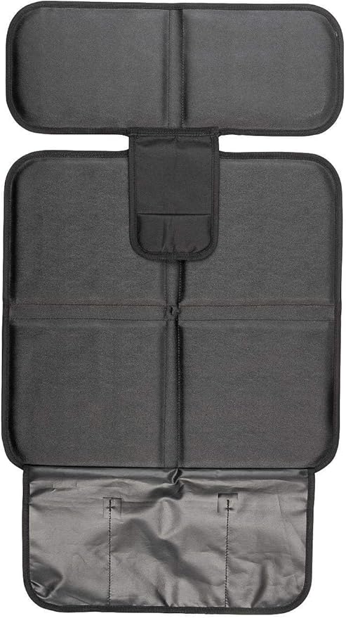Kaiphy Car Seat Protector - Seat Protection Mat - Thick Padding - Durable, Waterproof Fabric, Leather Reinforced Corners & 3 Pockets for Handy Storage Gray