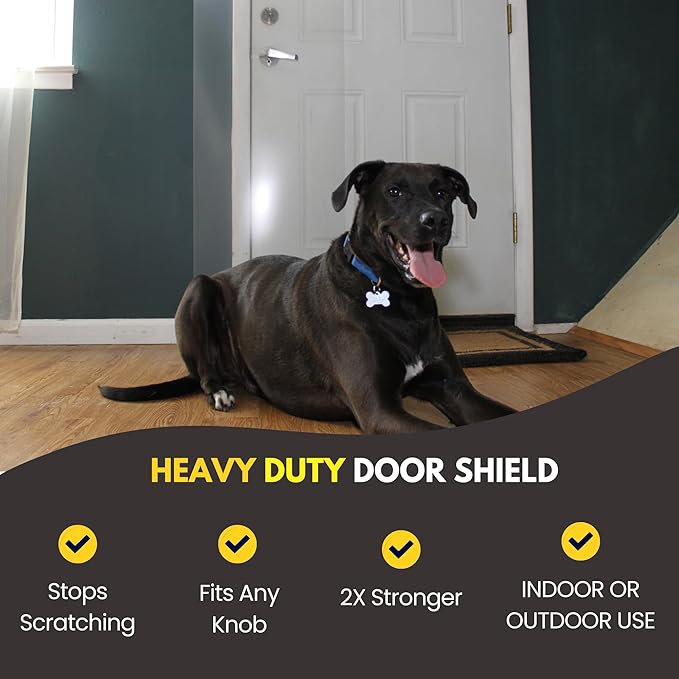 CLAWGUARD Heavy Duty Door Scratch Shield – 20x44 in. Door Scratch Protector Dog & Cat – Clear Wall, Frame & Furniture Cat Scratch Protectors
